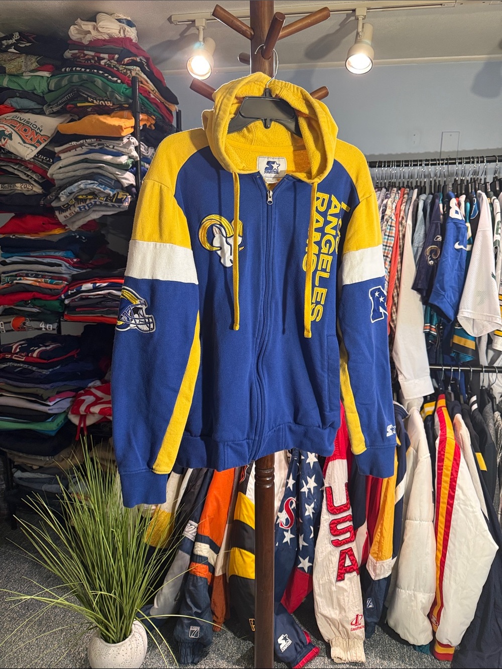Los Angeles Rams Blue & Yellow Hooded Sweatshirt - Starter